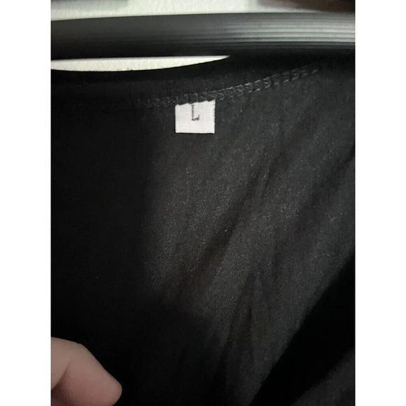 Women’s Romper Black Large Soft Stretch Casual Comfort Pocket Rayon Blend - Picture 3 of 6